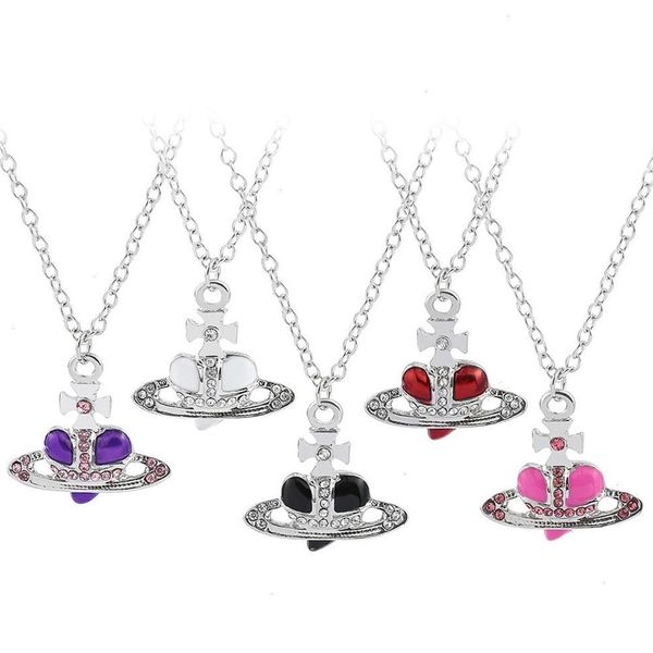 love fashion necklace wine red pendants saturn gold heart chain planet women luxury jewelry wedding3434, Silver
love fashion necklace wine red pendants saturn gold heart chain planet women luxury jewelry wedding3434, Silver
