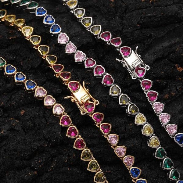 trendy 2023 fashion summer hip hop jewelry iced out diamond bezel setting necklace 5mm rainbow heart tennis chains for women men, Silver
trendy 2023 fashion summer hip hop jewelry iced out diamond bezel setting necklace 5mm rainbow heart tennis chains for women men, Silver