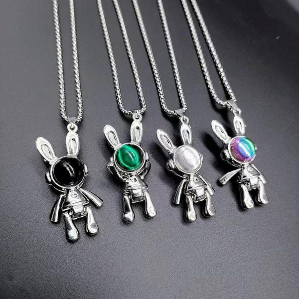 movable rabbit pendant necklaces fashion titanium steel hip hop jewelry cute cartoon animal design punk hiphop robot long sweater chain for, Silver
movable rabbit pendant necklaces fashion titanium steel hip hop jewelry cute cartoon animal design punk hiphop robot long sweater chain for, Silver