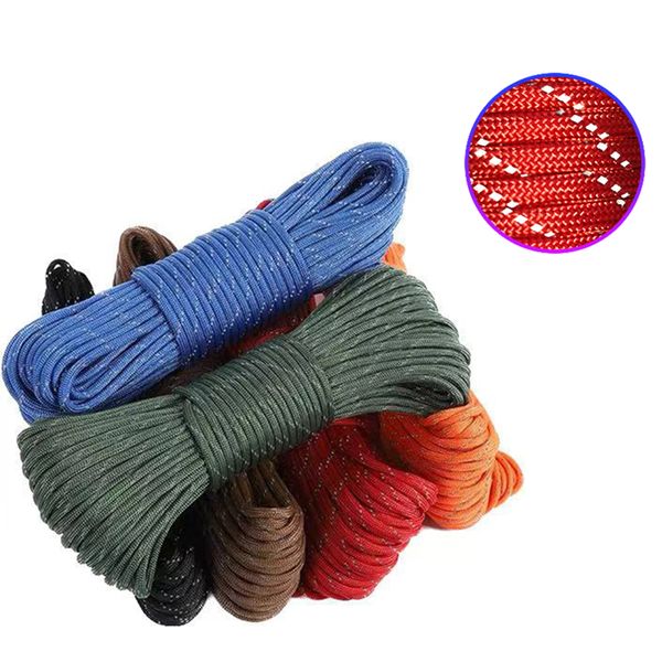 31m climbing rope 100ft 750 lb high reflective paracords outdoor 4mm 9 strand parachute cord lanyard rope camping survival equipment
31m climbing rope 100ft 750 lb high reflective paracords outdoor 4mm 9 strand parachute cord lanyard rope camping survival equipment