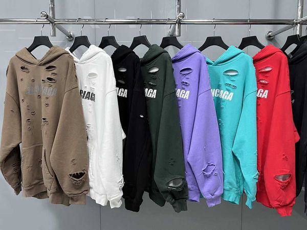 autumn and winter high version art broken hole letter burst wear out fashion heavy industry plush hooded couple's sweater hoodienjl7, Black
autumn and winter high version art broken hole letter burst wear out fashion heavy industry plush hooded couple's sweater hoodienjl7, Black