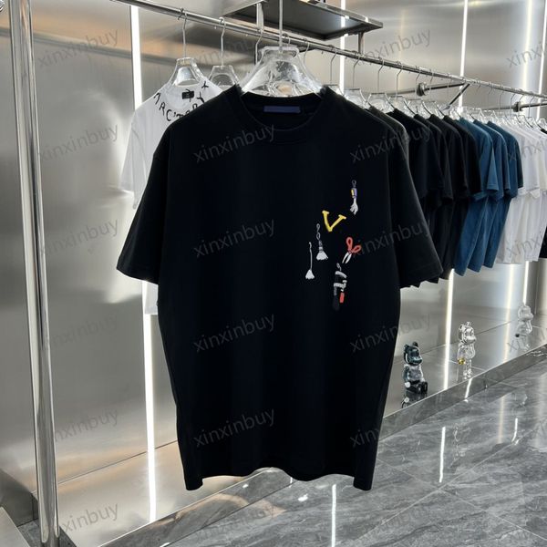 xinxinbuy men designer tee t shirt 23ss paris scissor label letter print short sleeve cotton women white black beige xs-2xl, Black;brown
xinxinbuy men designer tee t shirt 23ss paris scissor label letter print short sleeve cotton women white black beige xs-2xl, Black;brown