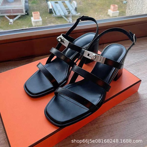 shoes h family button thick heel sandals women's 2023 summer new leather one line open toe high heels shoes, Black
shoes h family button thick heel sandals women's 2023 summer new leather one line open toe high heels shoes, Black