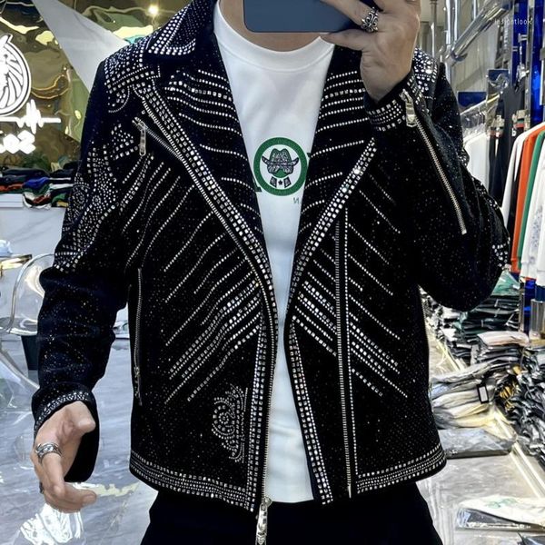 men's jackets luxury drill jaqueta bomber diamond men coat fashion rhinestones punk club outfit slim jacket, Black;brown
men's jackets luxury drill jaqueta bomber diamond men coat fashion rhinestones punk club outfit slim jacket, Black;brown