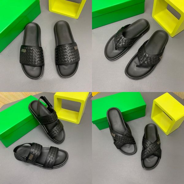 luxury designer genuine leather weaving slippers men sandals classic beach flat slipper slides summer black flip flops size eur 38-46 with b
luxury designer genuine leather weaving slippers men sandals classic beach flat slipper slides summer black flip flops size eur 38-46 with b