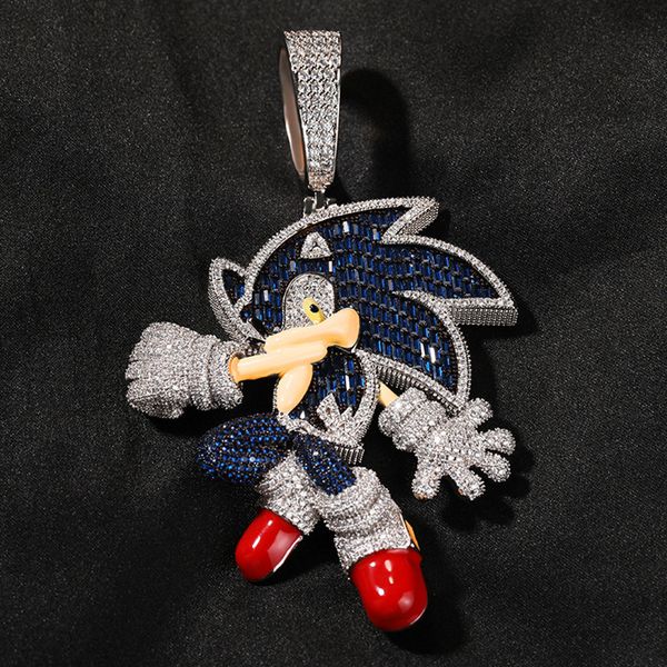 new trendy mens fashion bling hiphop jewelry bling cz iced out cartoon pendant necklace for men women with 3mm 24inch rope chain, Silver
new trendy mens fashion bling hiphop jewelry bling cz iced out cartoon pendant necklace for men women with 3mm 24inch rope chain, Silver
