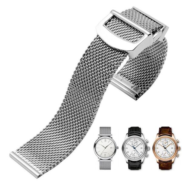 22 mm steel mesh strap bracelet for iwc portuguese - portugieser in milanese, Black;brown
22 mm steel mesh strap bracelet for iwc portuguese - portugieser in milanese, Black;brown