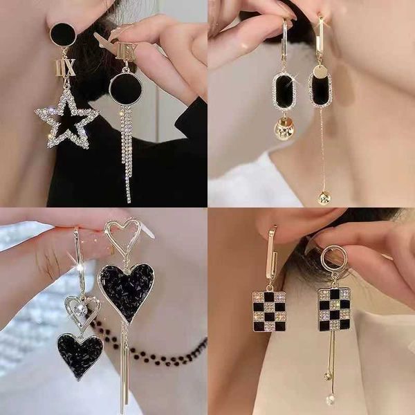 charm black earrings female double love you asymmetrical temperament net red light and luxurious high-class exaggerated ear ornaments, Golden
charm black earrings female double love you asymmetrical temperament net red light and luxurious high-class exaggerated ear ornaments, Golden