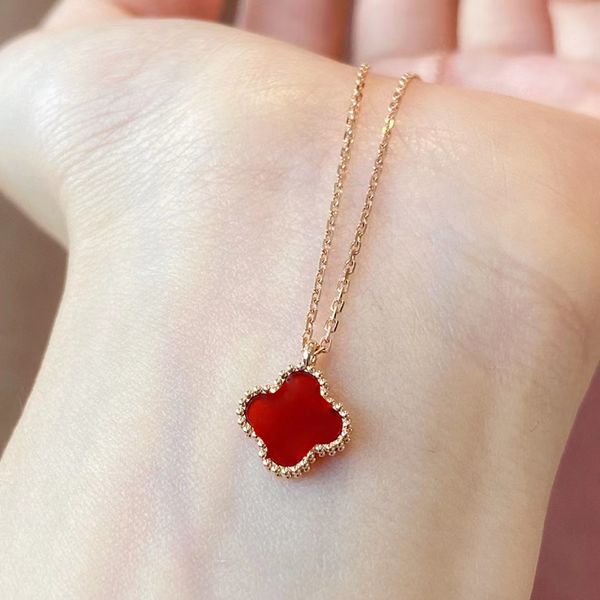 2023 van clover necklace four leaf clover necklace designer pendant s gold flower link chain womens jewelry, Silver
2023 van clover necklace four leaf clover necklace designer pendant s gold flower link chain womens jewelry, Silver