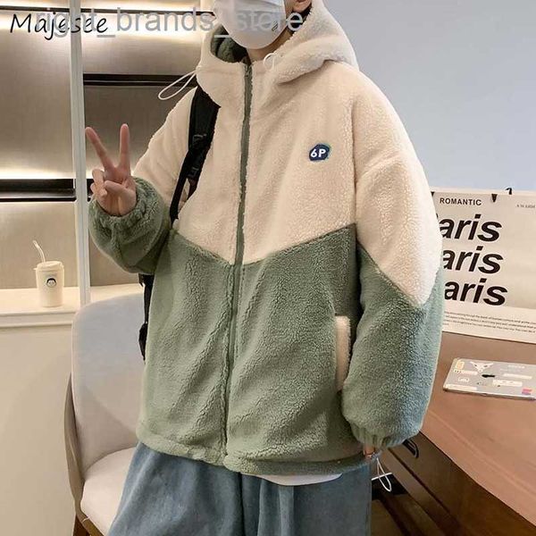 men's jackets men's jackets men hooded zipper lambswool warm plush couple patchwork loose outerwear college all-match personality, Black;brown
men's jackets men's jackets men hooded zipper lambswool warm plush couple patchwork loose outerwear college all-match personality, Black;brown