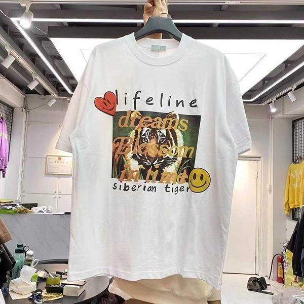 men's shorts creative lettering tiger print roundnecked shortsleeved tshirt loose style for men and women j230219, White;black
men's shorts creative lettering tiger print roundnecked shortsleeved tshirt loose style for men and women j230219, White;black