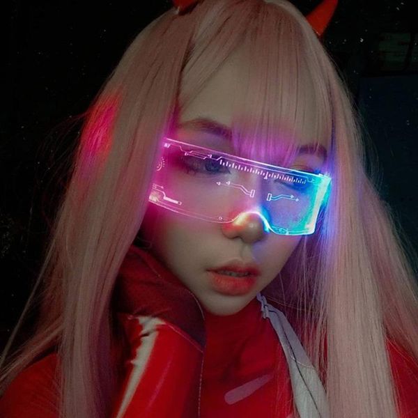 sunglasses glasse led luminous vintage punk goggles men women fashion party christmas colorful light up glasses shades uv400, White;black
sunglasses glasse led luminous vintage punk goggles men women fashion party christmas colorful light up glasses shades uv400, White;black