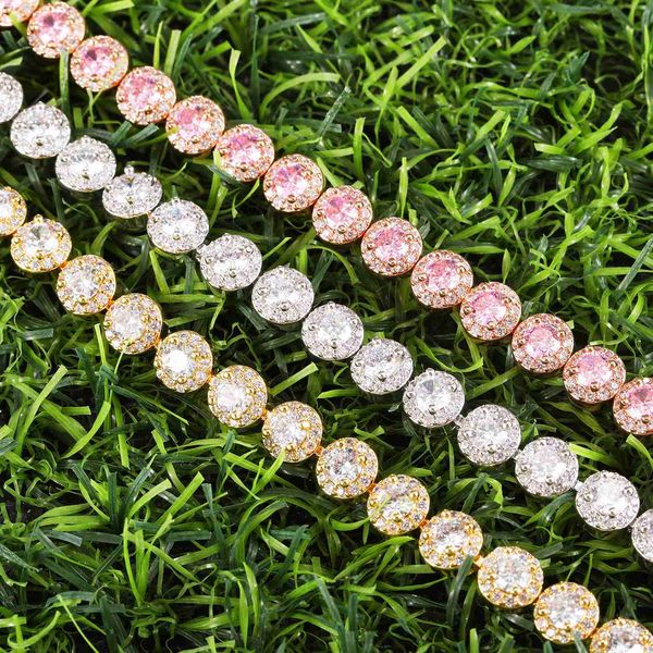 7mm clustered round cut halo tennis chain iced out cz necklace bracelet set white/yellow/rose gold plated women hip hop jewelry, Silver
7mm clustered round cut halo tennis chain iced out cz necklace bracelet set white/yellow/rose gold plated women hip hop jewelry, Silver