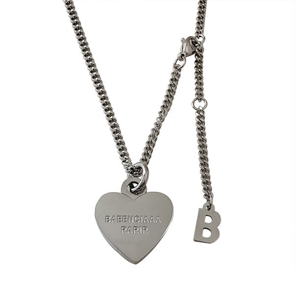 letter b heart designer necklace new gold plated internet celebrity chain simple clavicle, Silver
letter b heart designer necklace new gold plated internet celebrity chain simple clavicle, Silver
