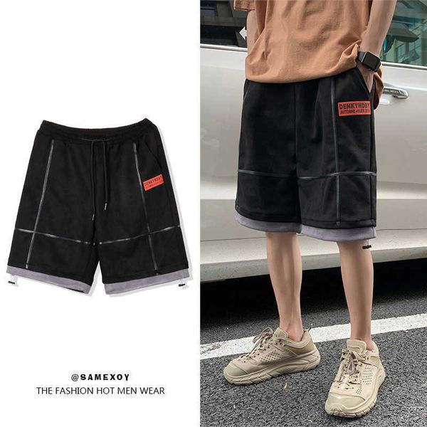 men's shorts korean style casual shorts men comfortable loose black stylish striped men shorts summer gym sport running hip hop punk cl, White;black
men's shorts korean style casual shorts men comfortable loose black stylish striped men shorts summer gym sport running hip hop punk cl, White;black