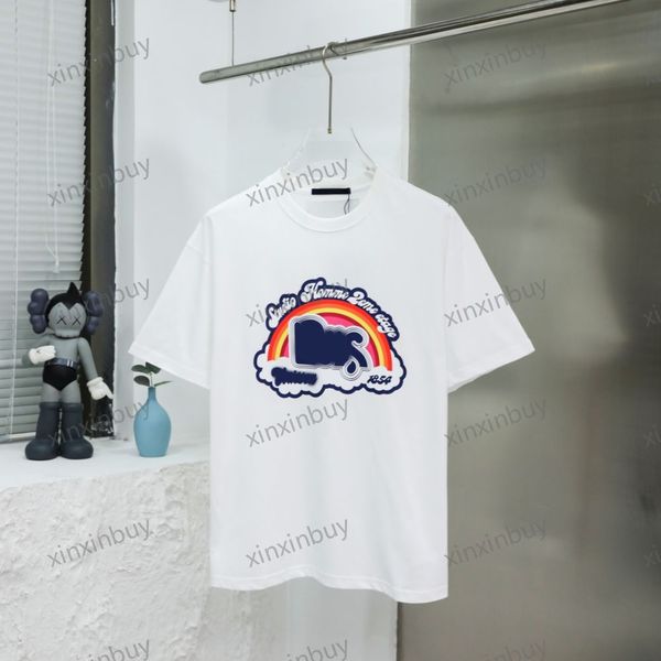 xinxinbuy men designer tee t shirt 23ss paris rainbow letter print short sleeve cotton women white black beige xs-2xl, Black;brown
xinxinbuy men designer tee t shirt 23ss paris rainbow letter print short sleeve cotton women white black beige xs-2xl, Black;brown