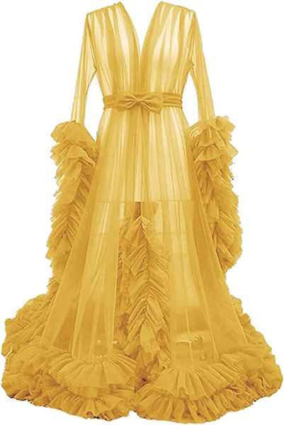 tponline tulle court train prom dress long lingerie robe nightgown pregnant dress with lush puff full sleeves tppd001, Red;black
tponline tulle court train prom dress long lingerie robe nightgown pregnant dress with lush puff full sleeves tppd001, Red;black