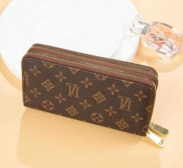 double zipper wallets for men womens designer wallet card holder brown leather ladies luxury cross body coin purse classical wallets purse w, Red;black
double zipper wallets for men womens designer wallet card holder brown leather ladies luxury cross body coin purse classical wallets purse w, Red;black