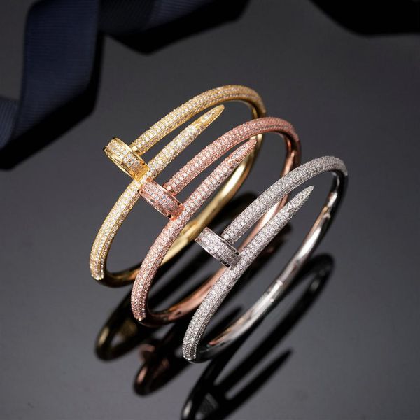 love bangle bracelet women men full diamond nail bracelets 18k gold plated bangle jewelry for lover gift no box307j, Black
love bangle bracelet women men full diamond nail bracelets 18k gold plated bangle jewelry for lover gift no box307j, Black