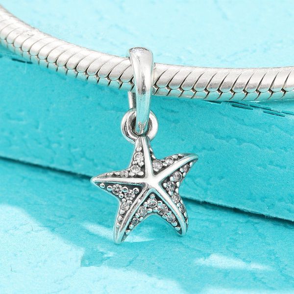 925 sterling silver starfish dangle bead fits european jewelry pandora style charm bracelets, Black
925 sterling silver starfish dangle bead fits european jewelry pandora style charm bracelets, Black