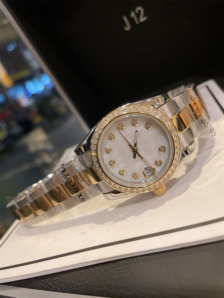 women's watch 31mm stainless steel women's diamond watch ring shell face women's watch, Slivery;golden
women's watch 31mm stainless steel women's diamond watch ring shell face women's watch, Slivery;golden
