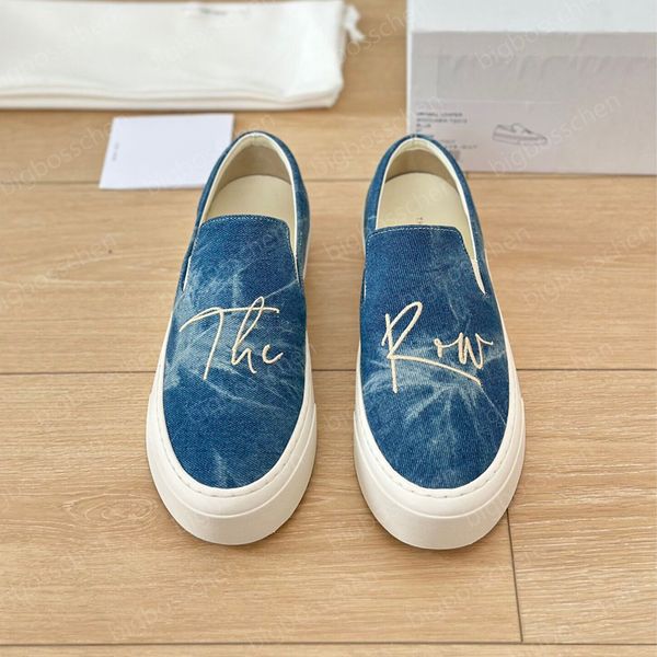 designer casual shoes women's sneakers the row limited edition lofer fashion luxury thick bottom denim blue canvas washed embroidered l, Black
designer casual shoes women's sneakers the row limited edition lofer fashion luxury thick bottom denim blue canvas washed embroidered l, Black