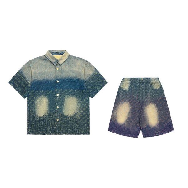 men's jacquard denim suit t-shirt polos cotton custom printed gradient men's cardigan short sleeved pullover denim shorts, Black;brown
men's jacquard denim suit t-shirt polos cotton custom printed gradient men's cardigan short sleeved pullover denim shorts, Black;brown