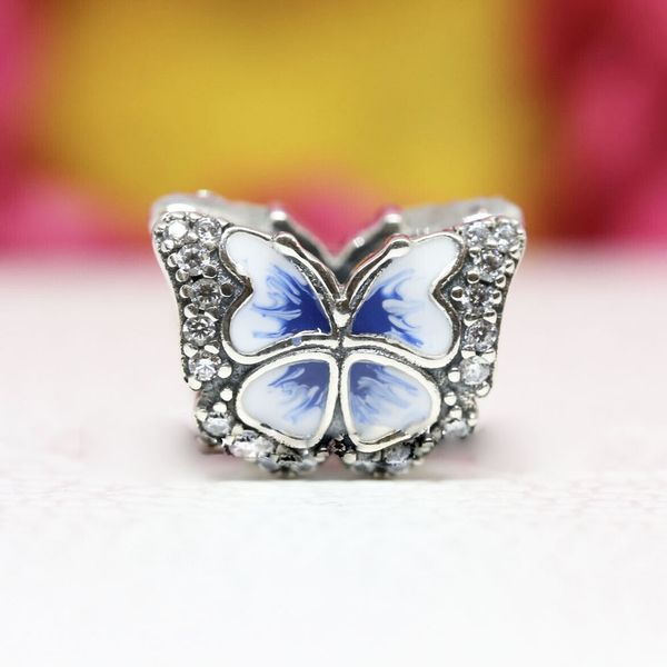 100% 925 sterling silver blue butterfly sparkling bead fits european pandora jewelry charm bracelets, Black
100% 925 sterling silver blue butterfly sparkling bead fits european pandora jewelry charm bracelets, Black