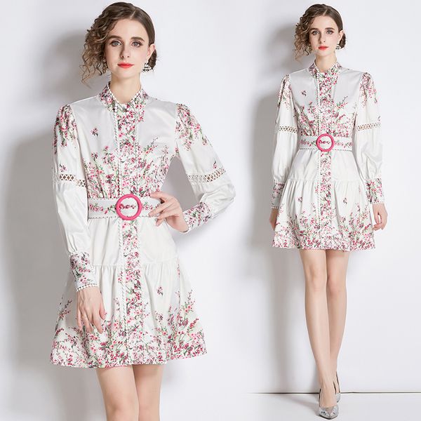 2023 spring autumn retro floral dresses women designer lantern sleeve casual vacation slim a-line dress sweet chic ladies street style weeke, Black;gray
2023 spring autumn retro floral dresses women designer lantern sleeve casual vacation slim a-line dress sweet chic ladies street style weeke, Black;gray