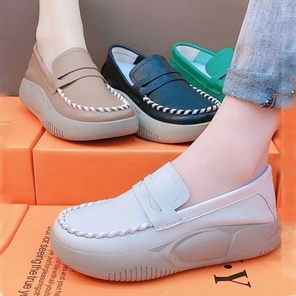 dress shoes thicksoled casual slipon loafers women spring and autumn comfortable softsoled colorblocking women's 230220, Black
dress shoes thicksoled casual slipon loafers women spring and autumn comfortable softsoled colorblocking women's 230220, Black