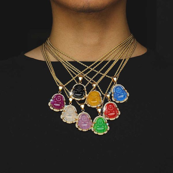 carlidana 2021 stainless steel jewelry custom green buddah laughing charm cuban rope chain gold color jade buddha necklace, Silver
carlidana 2021 stainless steel jewelry custom green buddah laughing charm cuban rope chain gold color jade buddha necklace, Silver