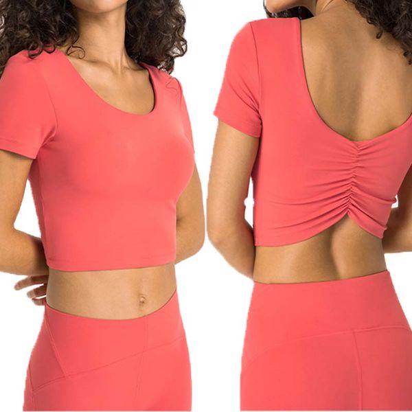 beautiful back yoga t shirt clothes align womens fashion new sports short-sleeved tight-fitting short t-shirt u-neck u-back fitness nylon hi, White
beautiful back yoga t shirt clothes align womens fashion new sports short-sleeved tight-fitting short t-shirt u-neck u-back fitness nylon hi, White