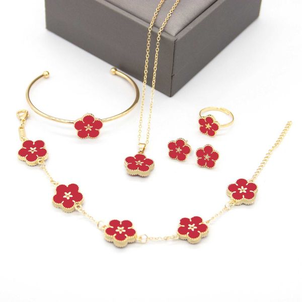 carlidana 5pcs/set flower pattern designer women jewelry set for women clover bridesmaid gift earrings set necklace accessories, Slivery;golden
carlidana 5pcs/set flower pattern designer women jewelry set for women clover bridesmaid gift earrings set necklace accessories, Slivery;golden