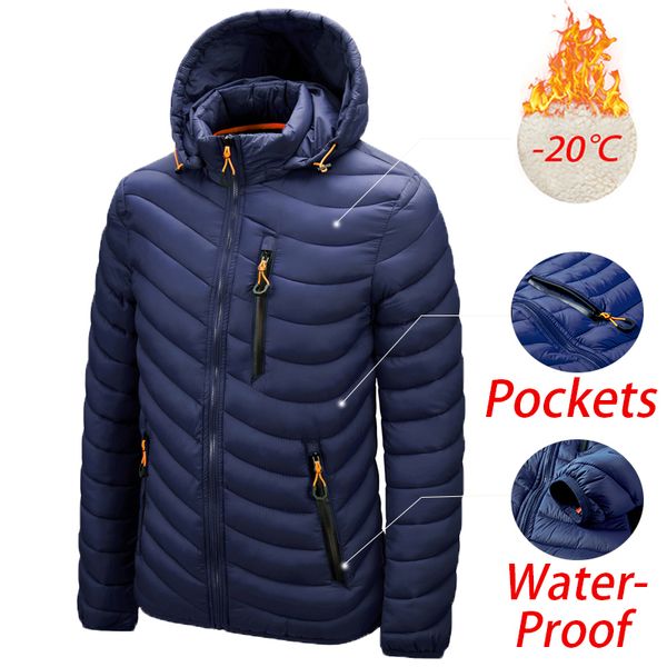 men s down parkas men autumn winter warm waterproof jacket coat mens hooded casual outwear detachable hat outfits male 230220, Black
men s down parkas men autumn winter warm waterproof jacket coat mens hooded casual outwear detachable hat outfits male 230220, Black