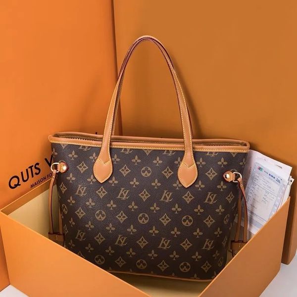 Image of 2pcs High qualitys Women bags Luxurys Handbags Ladies Designer Composite Bags Lady Clutch Bag Shoulder Tote Female Purse Wallet Louiseity Handbag Viutonity MM Size