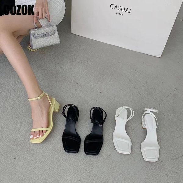 sandals woman square toe buckle strap summer thick heels ladies casual solid pumps female narrow band shoes footwear 230220, Black
sandals woman square toe buckle strap summer thick heels ladies casual solid pumps female narrow band shoes footwear 230220, Black