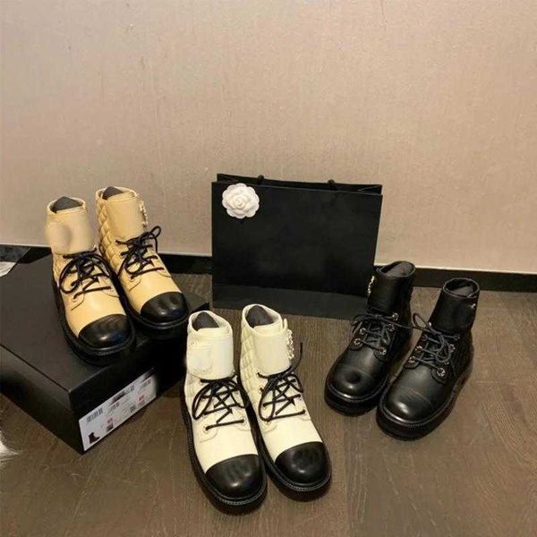 designer shoes xiaoxiang new lingge coarse heel martin boots women's 2023 autumn and winter round head lace up pearl english thick bott, Black
designer shoes xiaoxiang new lingge coarse heel martin boots women's 2023 autumn and winter round head lace up pearl english thick bott, Black