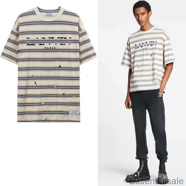 men's women t-shirts lanvins pure cotton shorts sleeves t shirts summer wear stripe pattern sweatshirt crewneck loose casual quick dry, White;black
men's women t-shirts lanvins pure cotton shorts sleeves t shirts summer wear stripe pattern sweatshirt crewneck loose casual quick dry, White;black
