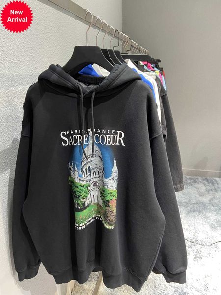 men's hoodie fashion hoody bal aga brand designer cotton letter castle print pullover loose plush thick sweater leisure casual oversi, Black
men's hoodie fashion hoody bal aga brand designer cotton letter castle print pullover loose plush thick sweater leisure casual oversi, Black