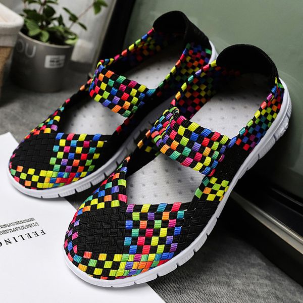 dress shoes summer women lady hand made flats sneakers breathable lightweight flat manual woven shallow casual 230220, Black
dress shoes summer women lady hand made flats sneakers breathable lightweight flat manual woven shallow casual 230220, Black