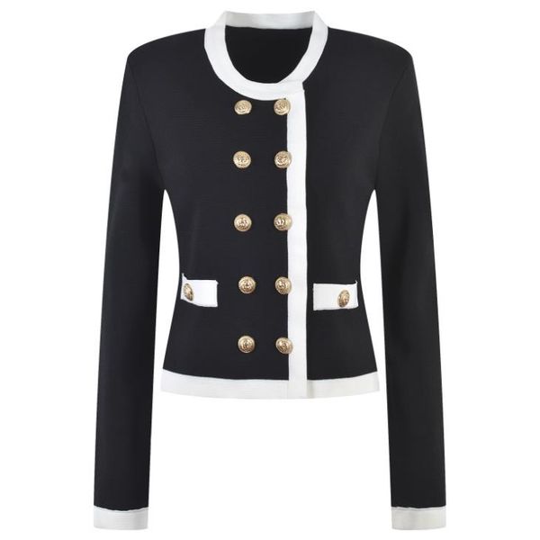 206 2023 spring summer women sweater long sleeve crew neck white black striped cardigan womens yl6
206 2023 spring summer women sweater long sleeve crew neck white black striped cardigan womens yl6