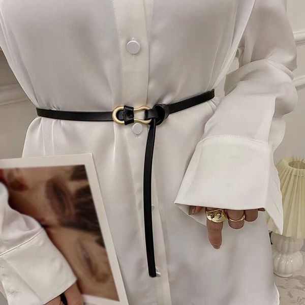 belts fashion leather thin belt for women metal buckle knotted waist strap designer lady allmatch jeans dress decoration waistband j230220, Black;brown
belts fashion leather thin belt for women metal buckle knotted waist strap designer lady allmatch jeans dress decoration waistband j230220, Black;brown