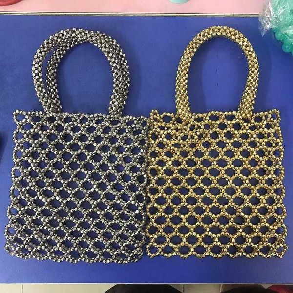 net red hand-woven gold silver plated acrylic bead hollowed-out geometric simple fashion handbag 230220
net red hand-woven gold silver plated acrylic bead hollowed-out geometric simple fashion handbag 230220