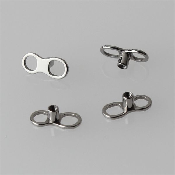 navel bell button rings g23 dermal anchor 2 holes base replacement piercing body jewelry 230217, Silver
navel bell button rings g23 dermal anchor 2 holes base replacement piercing body jewelry 230217, Silver