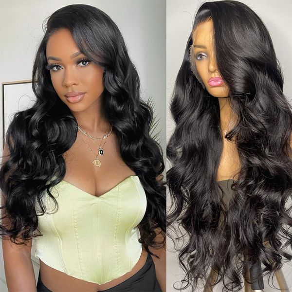 body wave human hair 40 inch loose wave hd lace frontal wigs for women pre plucked brizilian glueless hair wig on sale, Black
body wave human hair 40 inch loose wave hd lace frontal wigs for women pre plucked brizilian glueless hair wig on sale, Black