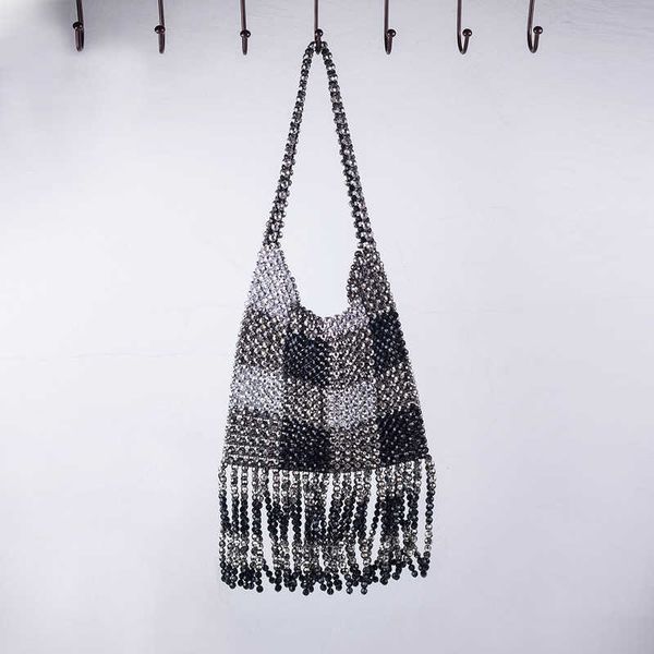 new dual-color electroplated bead portable bag with tassel, handmade beaded glittering acrylic versatile handbag 230220
new dual-color electroplated bead portable bag with tassel, handmade beaded glittering acrylic versatile handbag 230220