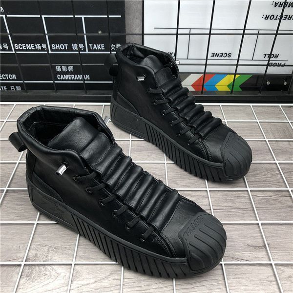 dress shoes spring leather casual shoes men ankle lace up high chunky sneakers quality fashion male designer 230220, Black
dress shoes spring leather casual shoes men ankle lace up high chunky sneakers quality fashion male designer 230220, Black
