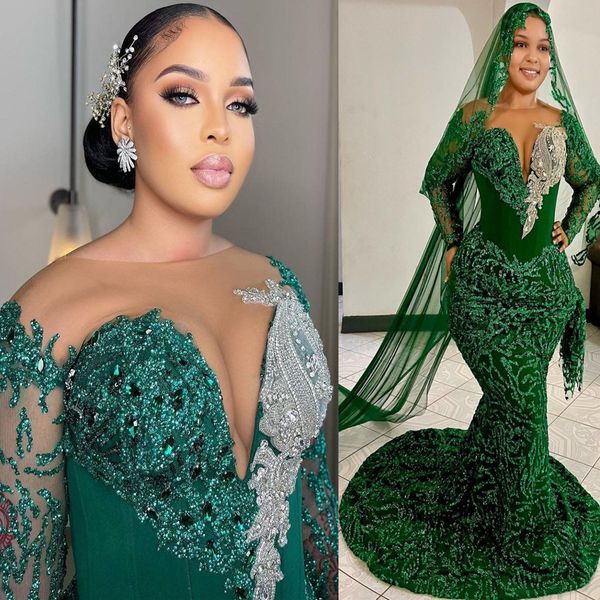 2023 arabic aso ebi dark green prom dresses beaded crystals mermaid evening formal party second reception birthday engagement gowns dress zj, Black
2023 arabic aso ebi dark green prom dresses beaded crystals mermaid evening formal party second reception birthday engagement gowns dress zj, Black