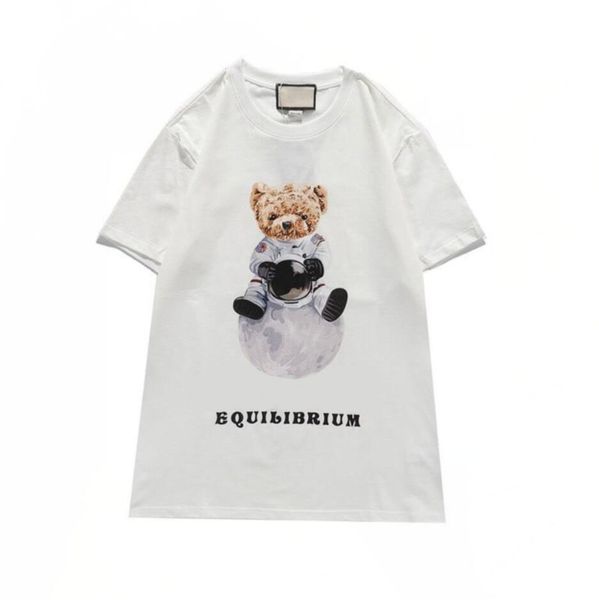 women's luxurys italy designer t shirt men's round collar letters the bear printed breathable men and women short sleeve casual sh, White
women's luxurys italy designer t shirt men's round collar letters the bear printed breathable men and women short sleeve casual sh, White