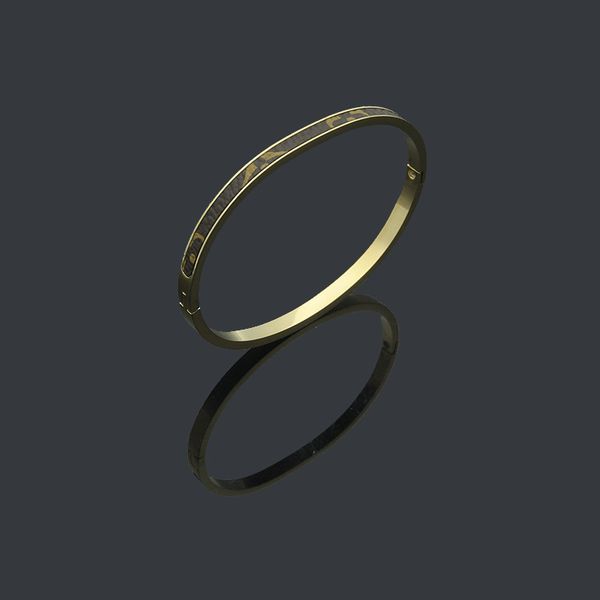 cuff charm bracelets designer four leaf flower printed brown cortex bracelet 18k gold braceletv bracelet bangles for mens womens bijoux cjew, White
cuff charm bracelets designer four leaf flower printed brown cortex bracelet 18k gold braceletv bracelet bangles for mens womens bijoux cjew, White
